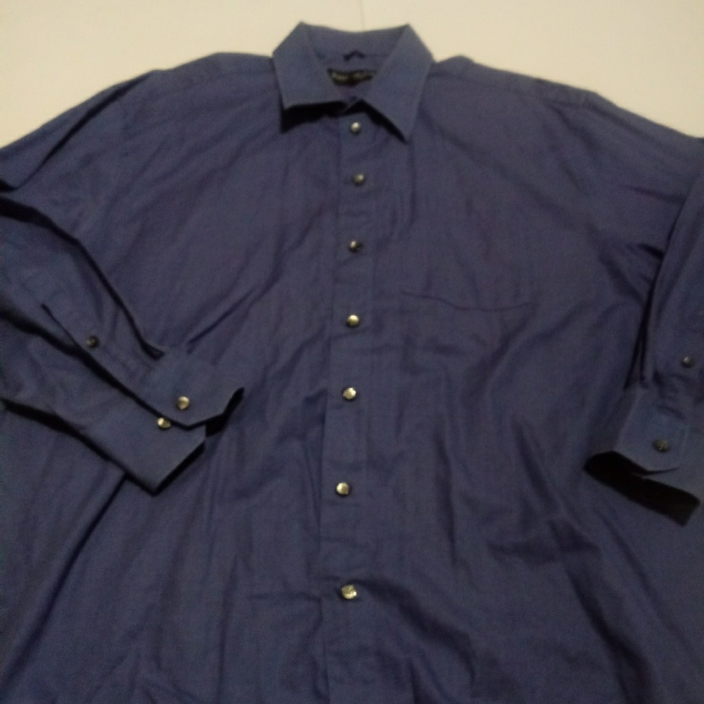 Kenneth Cole Blue Button Down Shirt 17.5